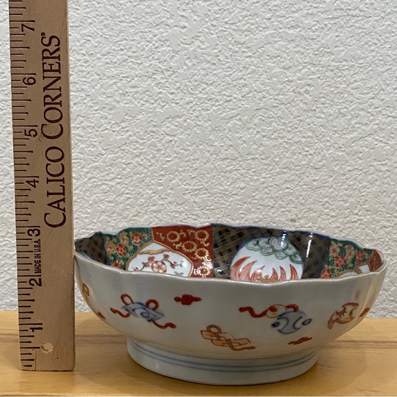 Vintage Unsigned IMARI Japan Blossoms and Trees Scene Decorative 7” Bowl - Picture 7 of 12